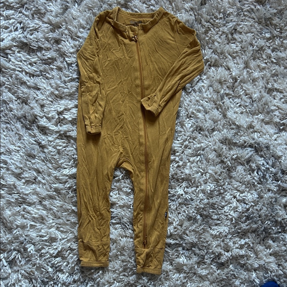Kyte BABY Mustard Kids Zip Romper